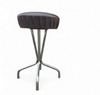 3 x stool / black top / chrome frame / 1970s