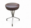 3 x stool / black top / chrome frame / 1970s