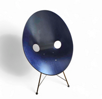 4 x dark blue Thonet S664 dining chairs /designed in 1954 by Eddie Harlis