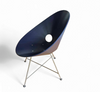 4 x dark blue Thonet S664 dining chairs /designed in 1954 by Eddie Harlis