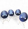 4 x dark blue Thonet S664 dining chairs /designed in 1954 by Eddie Harlis