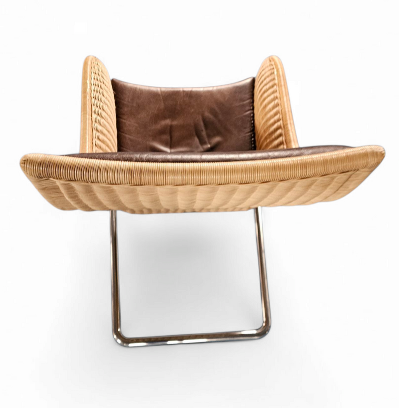 2 x Weighty rattan lounge chair 1990s