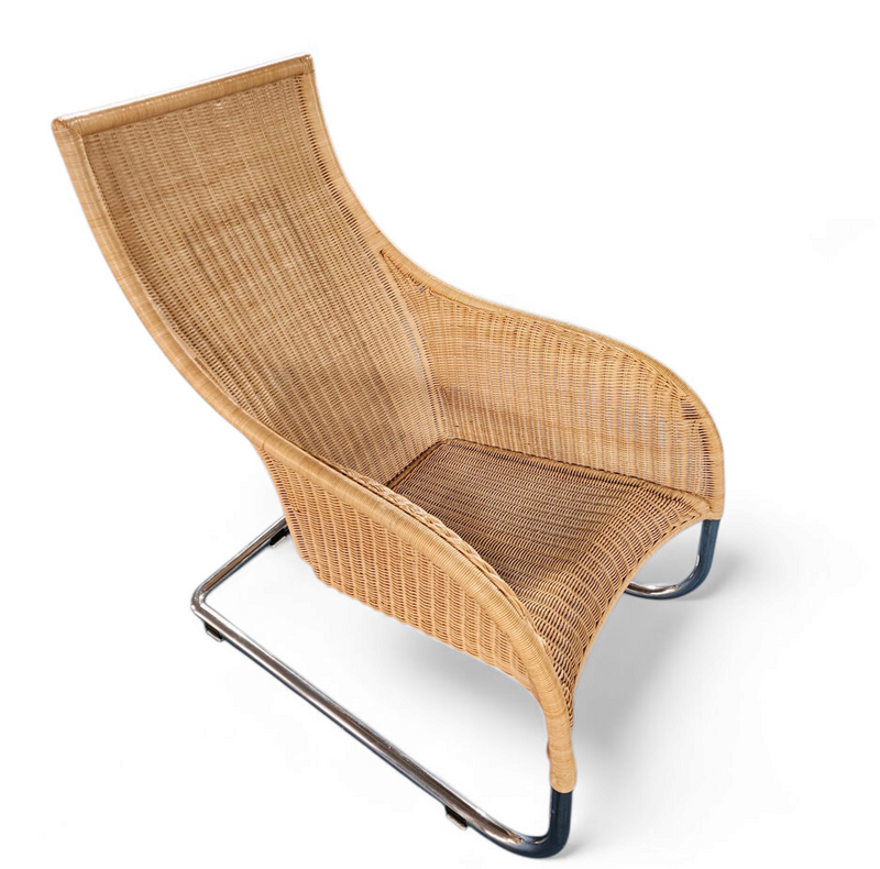 2 x Weighty rattan lounge chair 1990s
