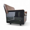 2 x Black Shell & brown Leather 620 Chair Programme Lounge Chair by Dieter Rams for Vitsoe, 1980s