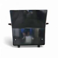 2 x Black Shell & brown Leather 620 Chair Programme Lounge Chair by Dieter Rams for Vitsoe, 1980s