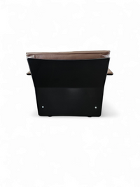 2 x Black Shell & brown Leather 620 Chair Programme Lounge Chair by Dieter Rams for Vitsoe, 1980s