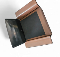 2 x Black Shell & brown Leather 620 Chair Programme Lounge Chair by Dieter Rams for Vitsoe, 1980s
