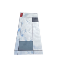 large mondrian mirror / can be used vertically or horizontally / facet cut /