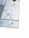 large mondrian mirror / can be used vertically or horizontally / facet cut /