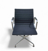 EA 107 /  108 ALU- S / EAMES / VITRA OFFICE CHAIR / Black hupsak fabric / chrome frame