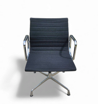 EA 107 /  108 ALU- S / EAMES / VITRA OFFICE CHAIR / Black hupsak fabric / chrome frame