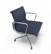 EA 107 /  108 ALU- S / EAMES / VITRA OFFICE CHAIR / Black hupsak fabric / chrome frame