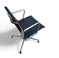 EA 107 /  108 ALU- S / EAMES / VITRA OFFICE CHAIR / Black hupsak fabric / chrome frame