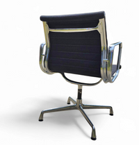EA 107 /  108 ALU- S / EAMES / VITRA OFFICE CHAIR / Black hupsak fabric / chrome frame