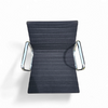 EA 107 /  108 ALU- S / EAMES / VITRA OFFICE CHAIR / Black hupsak fabric / chrome frame