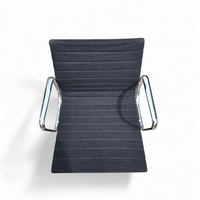 EA 107 /  108 ALU- S / EAMES / VITRA OFFICE CHAIR / Black hupsak fabric / chrome frame