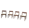 4 x Scandinavian teak dining chairs /  1970s