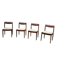 4 x Scandinavian teak dining chairs /  1970s