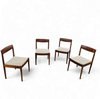 4 x Scandinavian teak dining chairs /  1970s