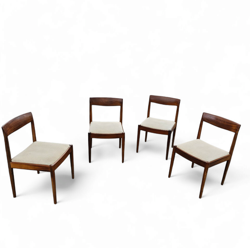 4 x Scandinavian teak dining chairs /  1970s