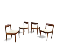 4 x Scandinavian teak dining chairs /  1970s