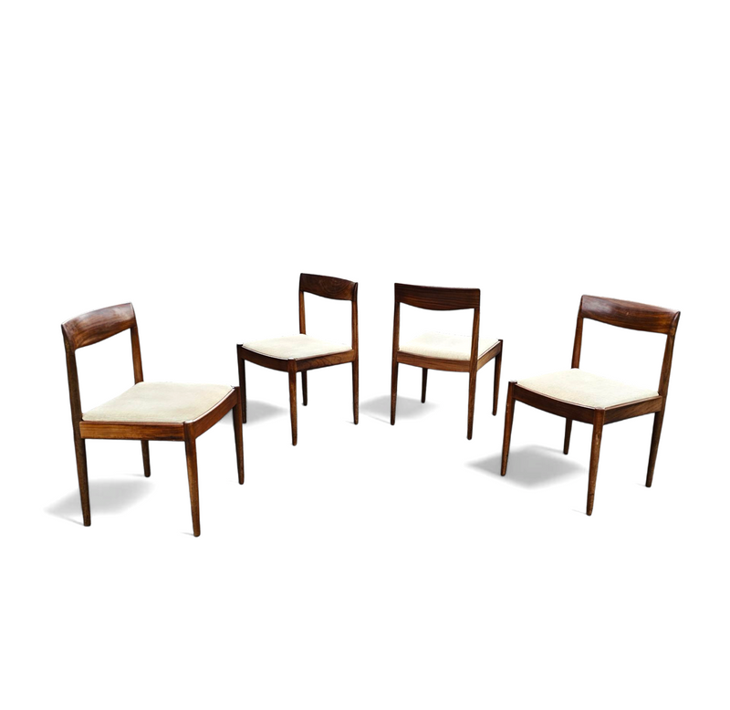 4 x Scandinavian teak dining chairs /  1970s