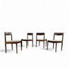 4 x Scandinavian teak dining chairs /  1970s