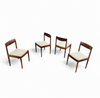 4 x Scandinavian teak dining chairs /  1970s