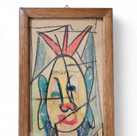 Chalk drawing / 1960s / height 80 cm