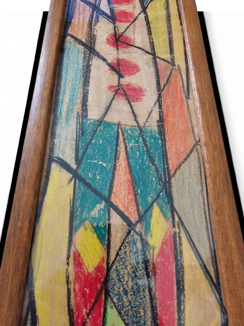 Chalk drawing / 1960s / height 80 cm