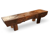 Brutalist /oak coffee / side table / 1960s /