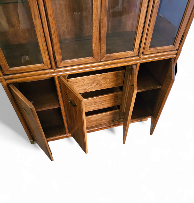 Boho / Drexel Campaign China Cabinet / 1980s/