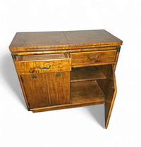 Vintage Drexel Accolade Campaign Server Dry Bar on Casters / Flip Top
1980s