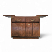 Vintage Drexel Accolade Campaign Server Dry Bar on Casters / Flip Top
1980s