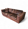 Massive / loose cover / brown leather / lounge sofa / 1970s/