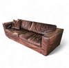 Massive / loose cover / brown leather / lounge sofa / 1970s/