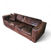 Massive / loose cover / brown leather / lounge sofa / 1970s/