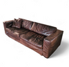 Massive / loose cover / brown leather / lounge sofa / 1970s/