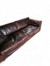 Massive / loose cover / brown leather / lounge sofa / 1970s/
