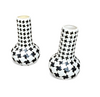 2 x Pied de poule vases / 1980s