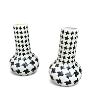 2 x Pied de poule vases / 1980s