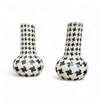 2 x Pied de poule vases / 1980s