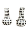 2 x Pied de poule vases / 1980s