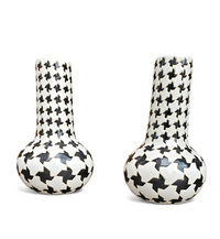 2 x Pied de poule vases / 1980s