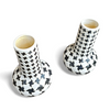 2 x Pied de poule vases / 1980s