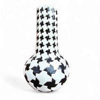 2 x Pied de poule vases / 1980s