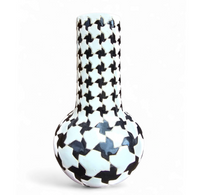 2 x Pied de poule vases / 1980s