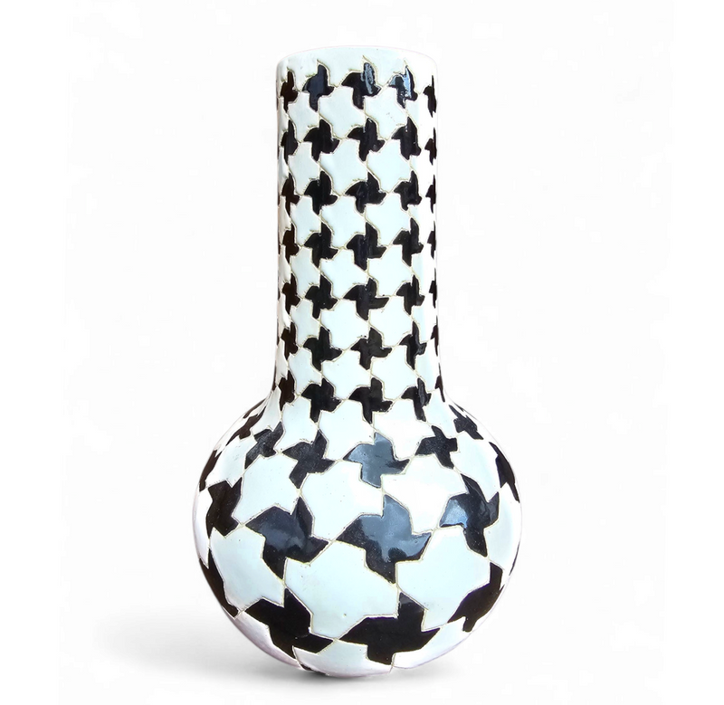 2 x Pied de poule vases / 1980s