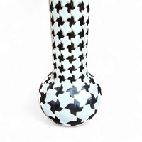 2 x Pied de poule vases / 1980s