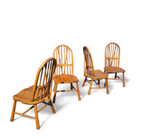 4 x Welsh stick back chairs
